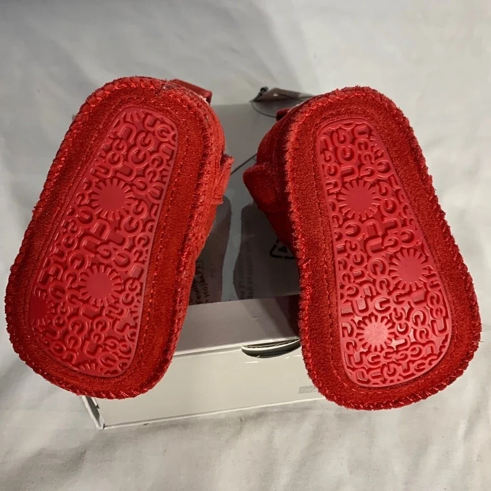 Ugg Australia Baby Neumel Red Booties Unisex Infant Size 0/1